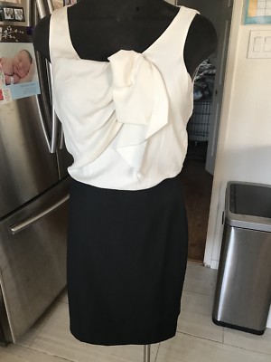 ann taylor loft black and white dress Antonio Melani main image 1