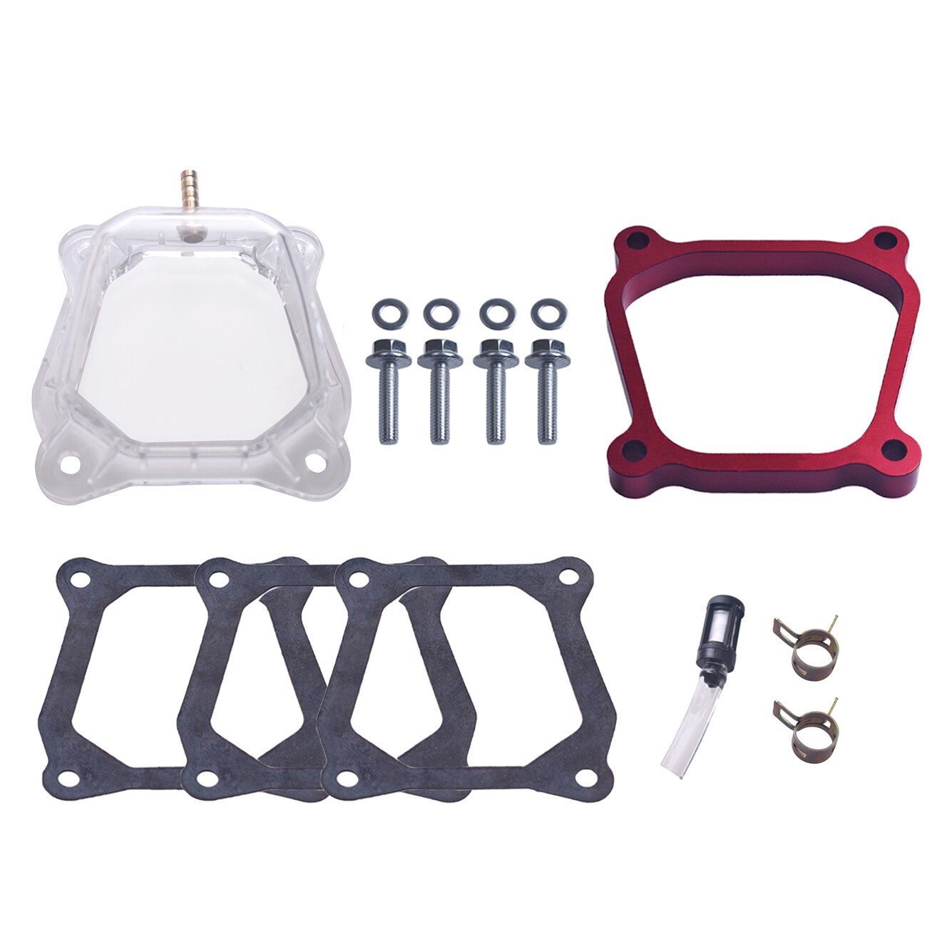 Clear Valve Cover&RED Valve Cover Spacer For GX200 Predator 212 Non-Hemi CT200U