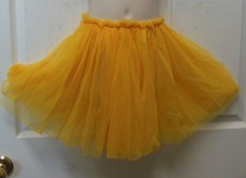 long romantic 2 layer ruffled chiffon ballet skirt girls long RED or Gold