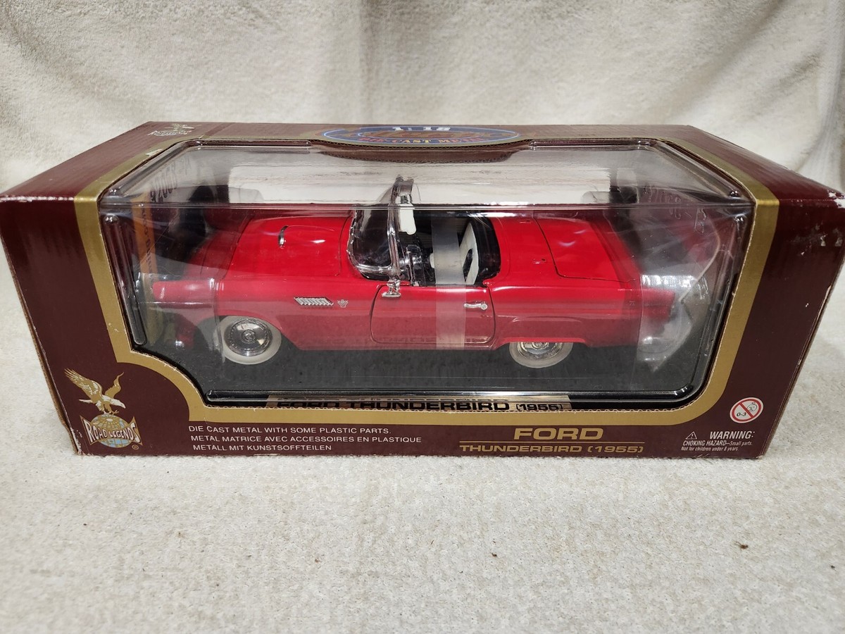 NIB Vintage Road Legends 1955 Red Ford Thunderbird Diecast Metal