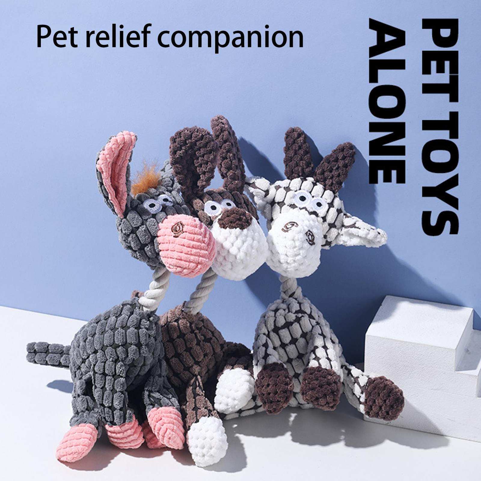 Squeaky Dog Toy Donkey Toy Plush Companion Toy For Small Dog, Not For Chewers