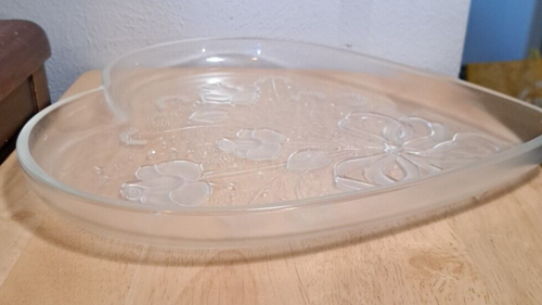 Mikasa Crystal Heart Shaped Rose Bouquet Serving Tray 12 1/2" SA554/650 - Picture 14 of 14