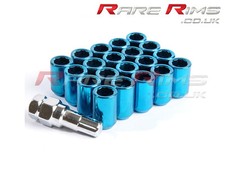 Blue Tuner Wheel Nuts x 20 12x1.25 Fit Nissan 100nx Micra Almera Sunny Qashqai