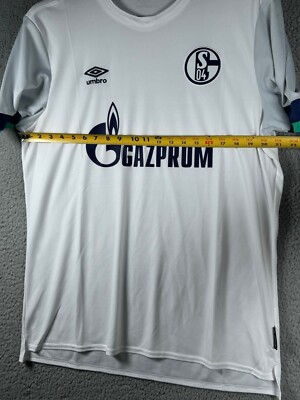 Maillot De Football Schalke 04 Umbro - Extérieur Blanc, Taille 2XL Homme - Neuf