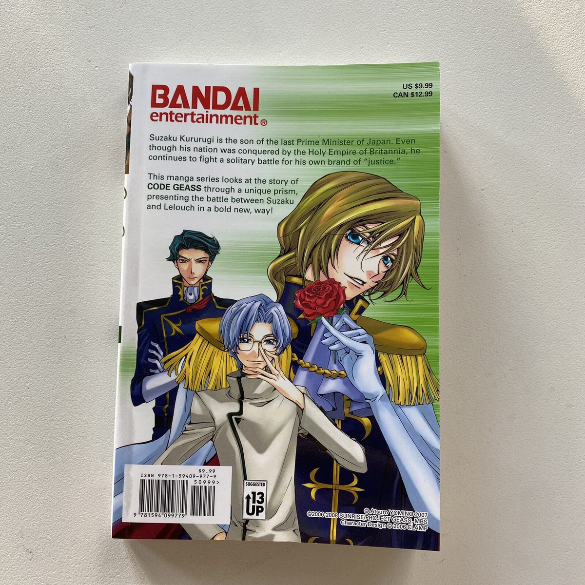 Code Geass Suzaku of the Counterattack Vol 1 Manga Comic Book