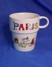 World Market PARIS Cities of the World Coffee Mug Stackable Ceramic Replacement