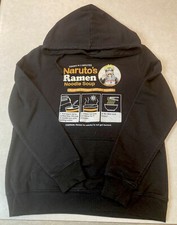 naruto shippuden collection hoodie Boys Size Large Black Ramen 2002/2007