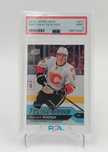 Matthew Tkachuk Young Guns RC 2016-17 Upper Deck S1 Rookie Graded PSA 9