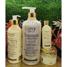 4pcs Easy Glow Gold Shower Gel, Body Lotion, Serum  Face Cream  