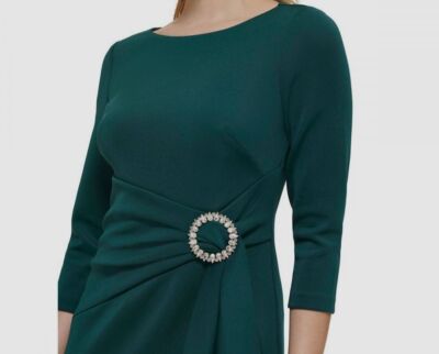 eliza j green dress Eliza J Green w/ Orange Flowers L/S Dress