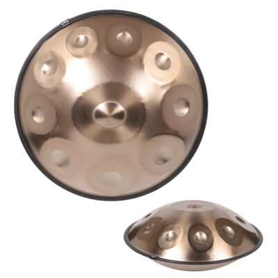 9 Noten Handpan 440 Hz Stahlzunge Gold Schlagzeug-Percussion-Instrument Drum