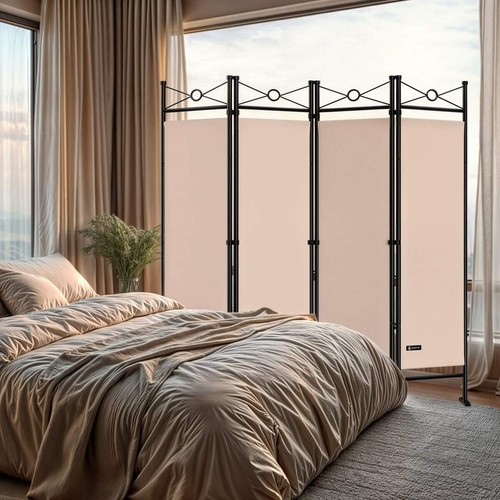 2x Paravent Raumtrenner Raumteiler Trennwand Umkleide Sichtschutz Rose 180x163cm - Bild 2 von 9