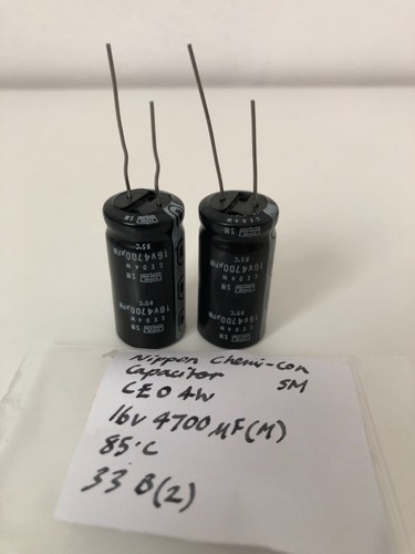 2 x Nippon Chemi-con Capacitor 16V 4700uF (M) CE04W VINTAGE new old stock