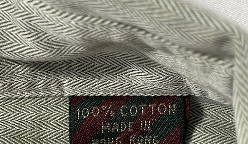 Nordstrom The Natural Style Shirt Mens Size 18.5 Cotton Long Sleeve Button Green - Picture 7 of 13