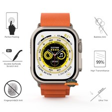 For Apple Watch Ultra 1 49mm Tempered Glass Screen Protector HD Clear 9H Cover