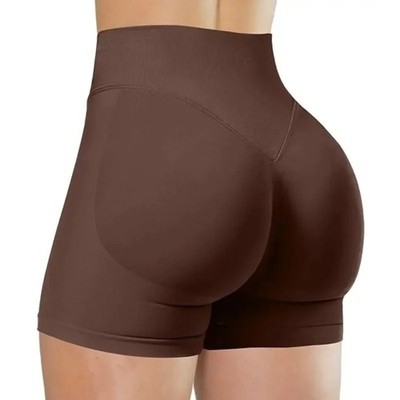 Damen High Waist Yoga Shorts Fitness Sportshorts Elastisch Laufshorts