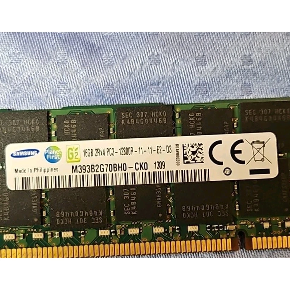 Samsung 16GB 2Rx4 PC3-12800R DDR3 1600MHz ECC RDIMM REG Server Memory RAM 1x 16G - Image 3 of 3