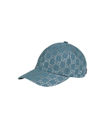【美品】58cm グッチ ベースボールキャップ GG デニム ブルー M Gucci Blue GG Denim Baseball Cap – GG Monogram Pattern, Size L