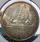 1963 Canada "Canoe" 1 Dollar Silver Coin .600 oz ASW