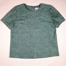 Vintage Saint Germain Paris Made in USA Soft Womens Top Short Sleeve Size M