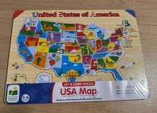 The Learning Journey Lift  Learn Puzzle USA Map Puzzle for Kids Preschool Toys