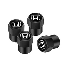 Honda Tire Valve Caps Set Of 4 Dust Covers Black Silver Red Honda Tire Valve Caps Set Of 4 Dust Covers Black Silver Red