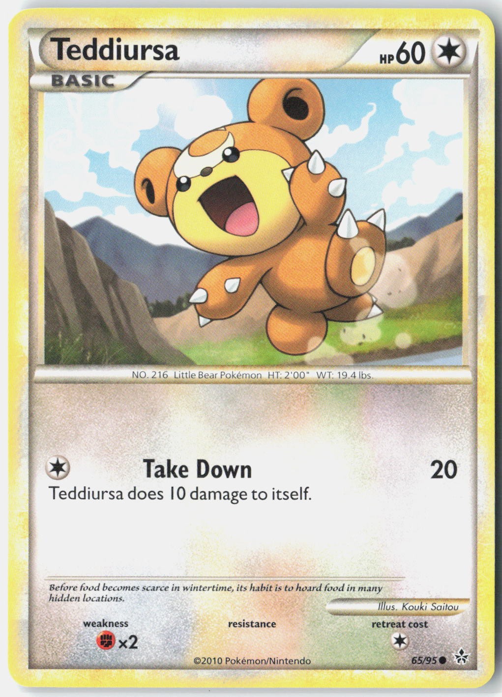 Teddiursa Unleashed 65/95 Pokemon Card