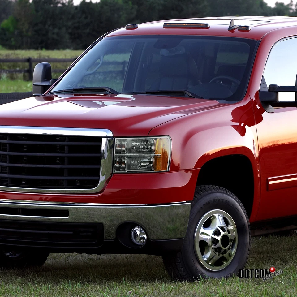 Fit 2007-2014 GMC Sierra 1500 2500HD Smoke Headlights Lamps Assembly Left+Right Foto 2 de 4