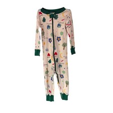 Hanna Andersson Sleep One Piece Unisex Cozy Soft Flowers Earth Trees Size 2T