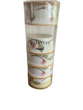 5 Vintage Pillivuyt France Ramekins Porcelain White Floral NIP