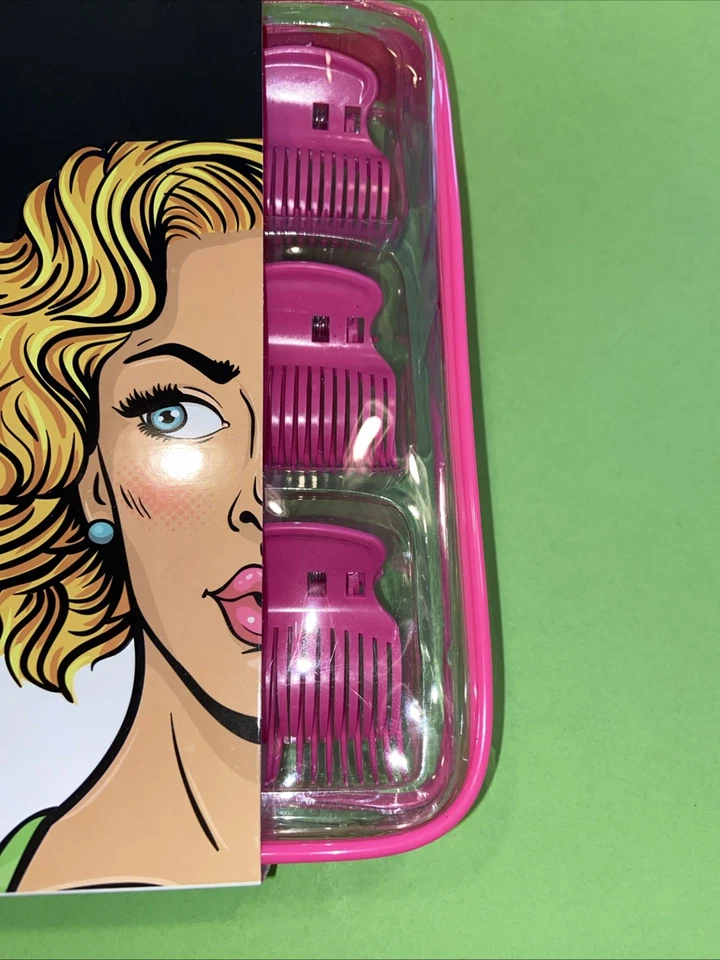 ¡NUEVO! PINZAS ENROLLABLES PARA EL CABELLO BELLA PRO VERDE/ROSA Foto 3 de 4