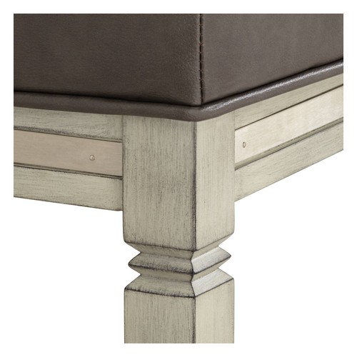Jaxon Wood Bar Stool Gunpowder 26" High Gray Cushion for Kitchen Counter Island - Picture 9 of 9