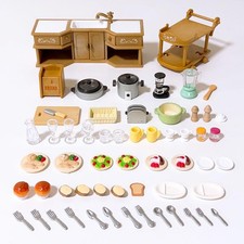 Sylvanian Families Kitchen Appliance Set Dinner Set Kitchen Sink Playset