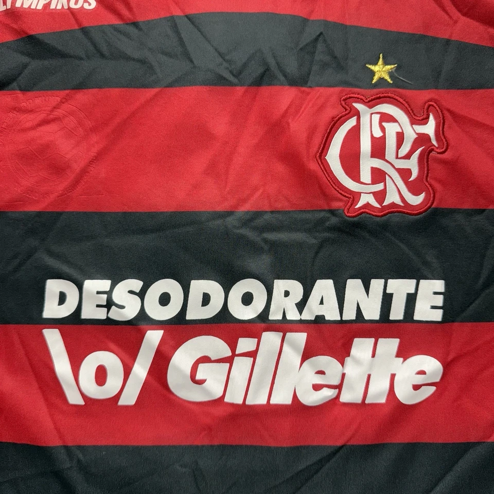 Flamengo #10 - Olympikus - 2011 - HOME Kit V2 Medium Ronaldinho Distressed RARE - Image 2 of 4