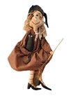 Large Halloween 31 In. Rag Doll Cloth Witch W Broom Shelf Sitter Folk Art Decor — photo 2