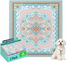Washable Puppy Pee Pads for Dogs with Pheromones Bohem 24" X24" 2 Pack , Traini