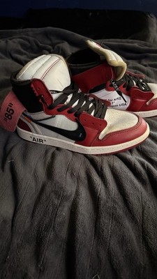 Jordan Red Off White Chicago 1s REPS NOT REAL Size 12 No Box
