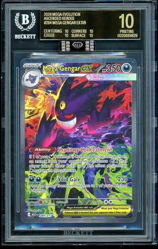 Pokemon Mega Gengar ex SIR 2026 Ascended Heroes MBA Black DMD BGS 10 Black Label