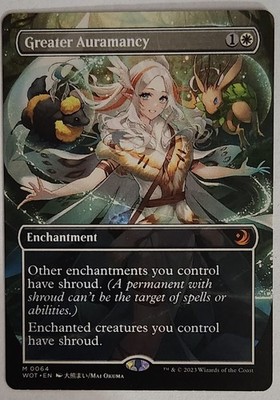 Greater Auramancy Anime Borderless MTG WOT 0064 NM Mythic Enchantress EDH