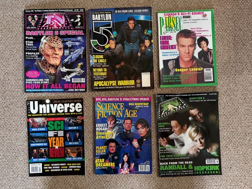 Babylon 5 Collectibles, Cards, Books, Magazines. Lot of 8