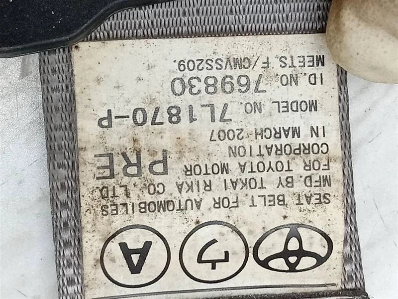 Used Front Right Seat Belt Front fits: 2007 Toyota Highlander bucket passenger r Foto 4 de 4