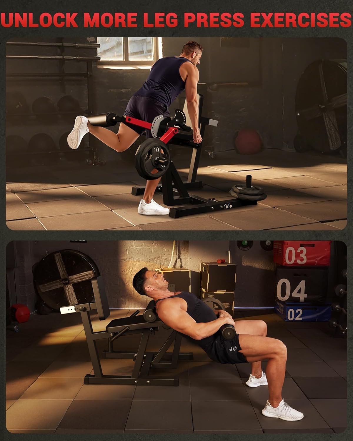 Leg Extension and Curl Machine Leg Press Machines for Home Gym Workout 700Lbs