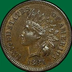 1881 Indian Head Cent Choice Almost Uncirculated AU+/UNC Coin #42008
