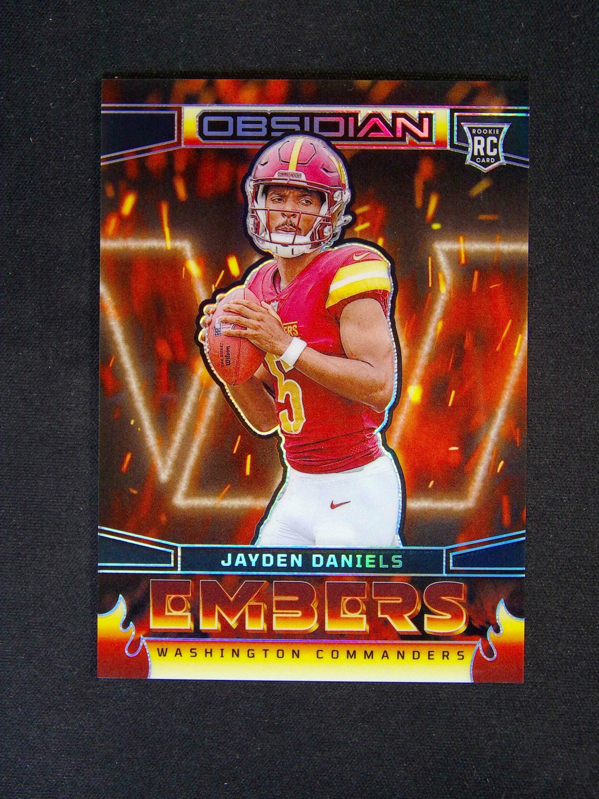 2024 Panini Obsidian Jayden Daniels #2 RC Rookie Embers SSP