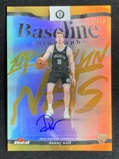Danny Wolf 2025-26 Topps Finest Baseline Gold Refractor Auto RC /50 #BA-DW