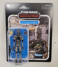 Star Wars Vintage Collection Mandalorian IG-12 Grogu & Anzellan Action Figure