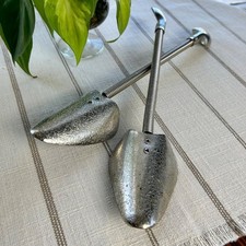 Vintage Aluminum and Steel Spring Shoe Stretchers, Shoe Shape Keepers