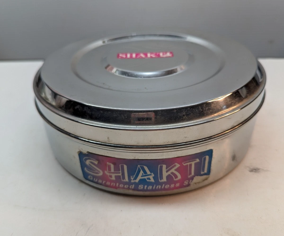 Vintage Shakti Stainless Steel Masala Dabba Indian Spice Container Set 8 Inch
Opens in a new window