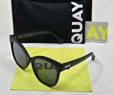 Quay Australia IT'S MY WAY Sunglasses Black Matte/Smoke 59 19 143 Case/Cloth