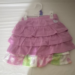 Garanimals Girls Pink Layered Ruffle Skirt 4T Cotton Pull-On Elastic Waist